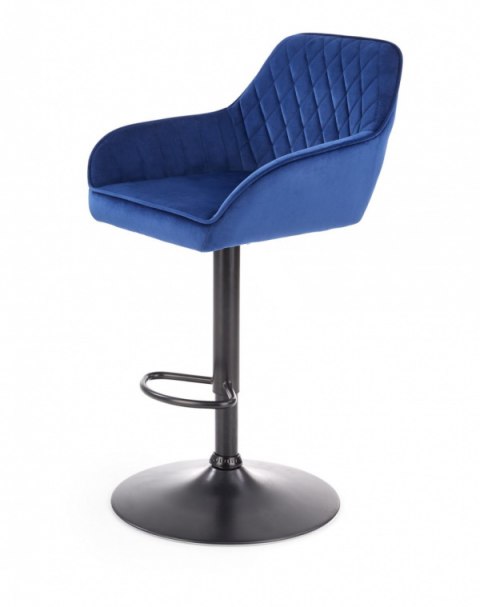 Halmar hoker H103 granatowy tkanina velvet stal malowana proszkowo regulacja wysokości Halmar hoker H103 granatowy tkanina velvet stal malowana proszkowo regulacja wysokości