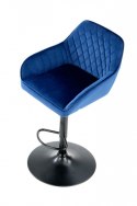 Halmar hoker H103 granatowy tkanina velvet stal malowana proszkowo regulacja wysokości Halmar hoker H103 granatowy tkanina velvet stal malowana proszkowo regulacja wysokości