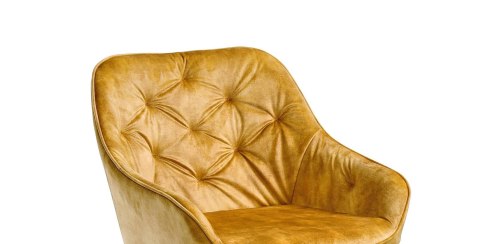 Halmar K418 krzesło musztardowy ( żółty ) tkanina velvet/czarny Halmar K418 krzesło musztardowy ( żółty ) tkanina velvet/czarny