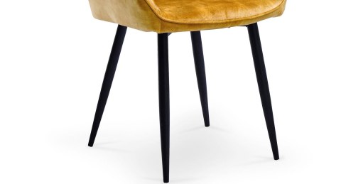 Halmar K418 krzesło musztardowy ( żółty ) tkanina velvet/czarny Halmar K418 krzesło musztardowy ( żółty ) tkanina velvet/czarny