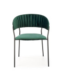 Halmar K426 krzesło do jadalni ciemny zielony tkanina velvet stelaż stal Halmar K426 krzesło do jadalni ciemny zielony tkanina velvet stelaż stal