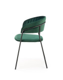Halmar K426 krzesło do jadalni ciemny zielony tkanina velvet stelaż stal