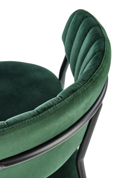 Halmar K426 krzesło do jadalni ciemny zielony tkanina velvet stelaż stal Halmar K426 krzesło do jadalni ciemny zielony tkanina velvet stelaż stal