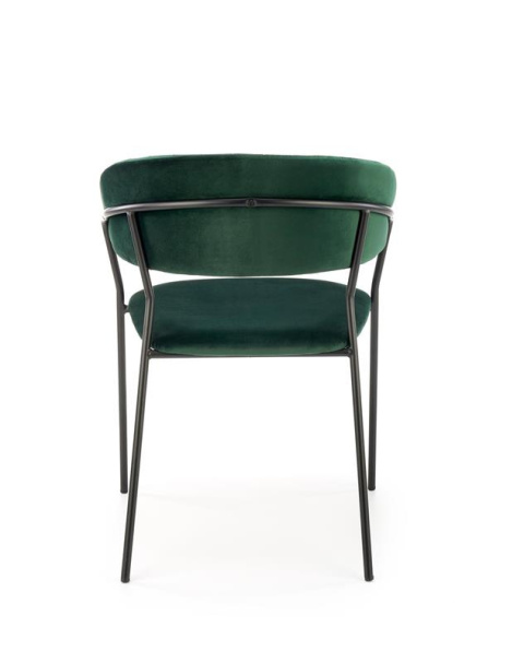 Halmar K426 krzesło do jadalni ciemny zielony tkanina velvet stelaż stal Halmar K426 krzesło do jadalni ciemny zielony tkanina velvet stelaż stal