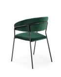 Halmar K426 krzesło do jadalni ciemny zielony tkanina velvet stelaż stal