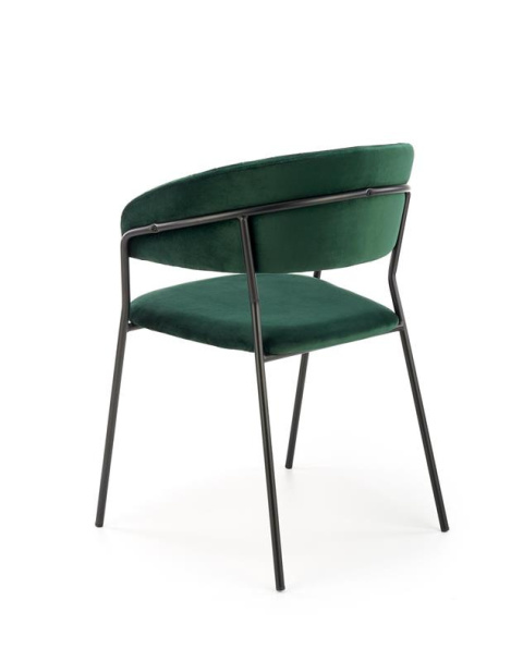 Halmar K426 krzesło do jadalni ciemny zielony tkanina velvet stelaż stal Halmar K426 krzesło do jadalni ciemny zielony tkanina velvet stelaż stal