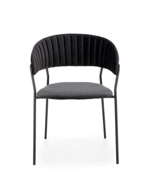 Halmar K426 krzesło czarny tkanina velvet stelaż stal Halmar K426 krzesło czarny tkanina velvet stelaż stal