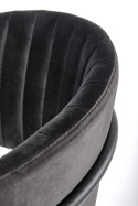 Halmar K426 krzesło czarny tkanina velvet stelaż stal