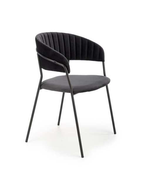 Halmar K426 krzesło czarny tkanina velvet stelaż stal Halmar K426 krzesło czarny tkanina velvet stelaż stal