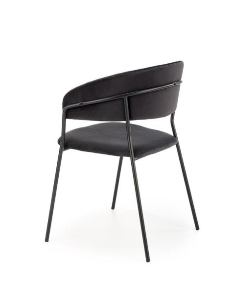 Halmar K426 krzesło czarny tkanina velvet stelaż stal Halmar K426 krzesło czarny tkanina velvet stelaż stal