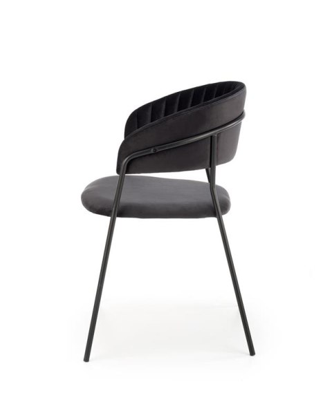 Halmar K426 krzesło czarny tkanina velvet stelaż stal Halmar K426 krzesło czarny tkanina velvet stelaż stal