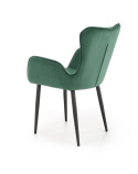 Halmar K427 krzesło ciemny zielony tkanina velvet / stelaż Czarny Halmar K427 krzesło ciemny zielony tkanina velvet / stelaż Czarny
