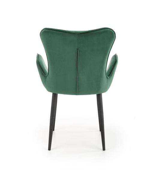 Halmar K427 krzesło ciemny zielony tkanina velvet / stelaż Czarny Halmar K427 krzesło ciemny zielony tkanina velvet / stelaż Czarny