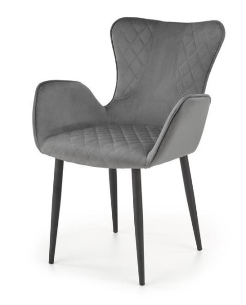 Halmar K427 krzesło popielaty tkanina velvet / stal Halmar K427 krzesło popielaty tkanina velvet / stal