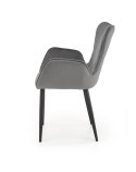 Halmar K427 krzesło popielaty tkanina velvet / stal