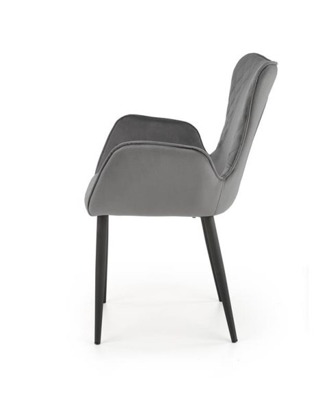 Halmar K427 krzesło popielaty tkanina velvet / stal Halmar K427 krzesło popielaty tkanina velvet / stal