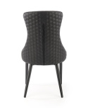 Halmar K434 krzesło jasny popiel/czarny tkanina + ekoskóra / stal malowana proszkowo