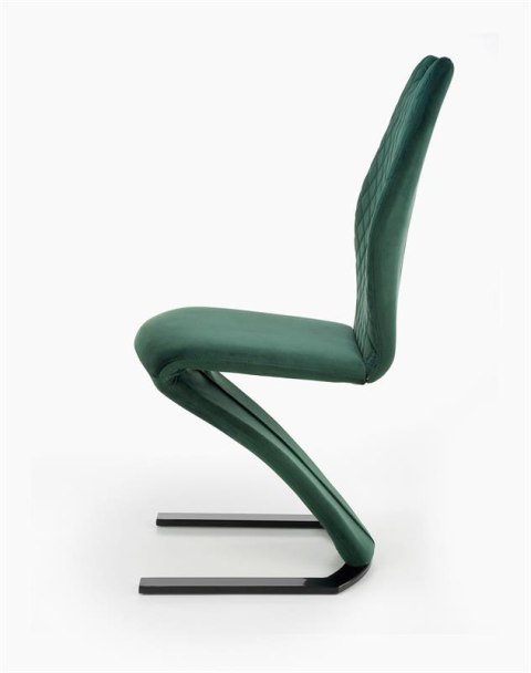 Halmar K442 krzesło ciemny zielony tkanina velvet / stelaż stal Halmar K442 krzesło ciemny zielony tkanina velvet / stelaż stal