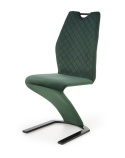 Halmar K442 krzesło ciemny zielony tkanina velvet / stelaż stal