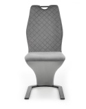 Halmar K442 krzesło popielaty tkanina velvet /stelaż stal