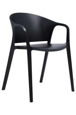 King Home Krzesło CAMEL czarne - polipropylen - do pomieszczeń biurowych, doku, recepcji, poczekalni można sztaplować
