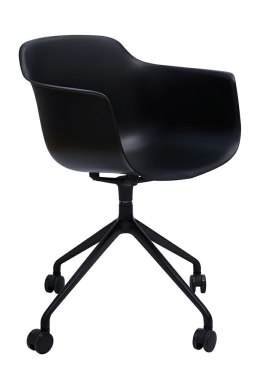 King Home Fotel Krzesło biurowe obrotowe NEOZ czarne z polipropylenu - do pomieszczeń biurowych, doku, recepcji, na kółkach