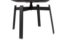 King Home Krzesło obrotowe SHIBA brązowe / czarne - czarny korpus z włókna szklanego, miękka tapicerowana poduszka z ekoskóry