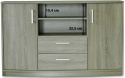 KOMODA DWUDRZWIOWA Z SZUFLADAMI MEGA System ME9 Meblar - Dąb Trufla PŁYTA LAMINOWANA DO SALONU POKOJU SYPIALNI KOMODA DWUDRZWIOWA Z SZUFLADAMI MEGA System ME9 Meblar - Dąb Trufla PŁYTA LAMINOWANA DO SALONU POKOJU SYPIALNI