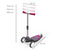 Qplay Qplay Hulajnoga Mika Pink - różowa - święcocy szeroki podest, regulowana rączka, 3 koła, składana, hamulec nożny Qplay Qplay Hulajnoga Mika Pink - różowa - święcocy szeroki podest, regulowana rączka, 3 koła, składana, hamulec nożny