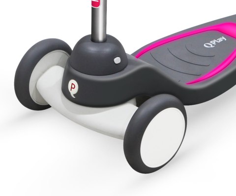 Qplay Qplay Hulajnoga Mika Pink - różowa - święcocy szeroki podest, regulowana rączka, 3 koła, składana, hamulec nożny Qplay Qplay Hulajnoga Mika Pink - różowa - święcocy szeroki podest, regulowana rączka, 3 koła, składana, hamulec nożny