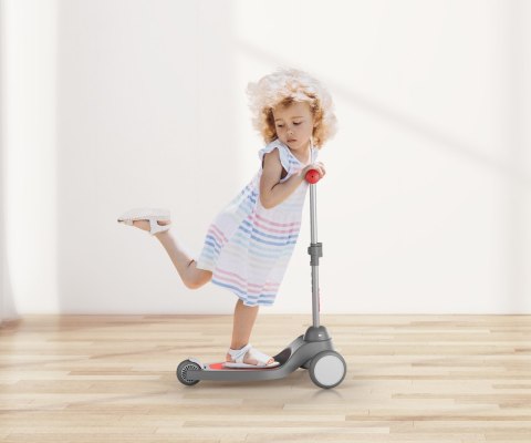 Qplay Qplay Hulajnoga Mika Pink - różowa - święcocy szeroki podest, regulowana rączka, 3 koła, składana, hamulec nożny Qplay Qplay Hulajnoga Mika Pink - różowa - święcocy szeroki podest, regulowana rączka, 3 koła, składana, hamulec nożny