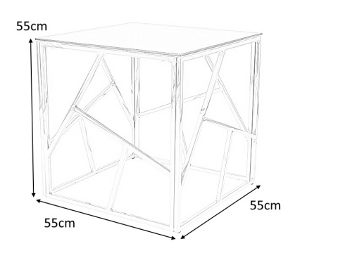 SIGNAL ŁAWA ESCADA B SZKŁO HARTOWANE DYMIONE/ZŁOTY METAL 55X55 SIGNAL ŁAWA ESCADA B SZKŁO HARTOWANE DYMIONE/ZŁOTY METAL 55X55