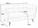 SIGNAL SOFA CASTELLO 2 VELVET SZARY BLUVEL 14 / WENGE DREWNO SIGNAL SOFA CASTELLO 2 VELVET SZARY BLUVEL 14 / WENGE DREWNO