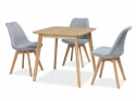 SIGNAL STÓŁ KWADRATOWY MOSSO III MDF + OKLEINA NATURALNA DĄB 80x80 STELAŻ DREWNO DO LOKALU KUCHNI JADALNI SIGNAL STÓŁ KWADRATOWY MOSSO III MDF + OKLEINA NATURALNA DĄB 80x80 STELAŻ DREWNO DO LOKALU KUCHNI JADALNI