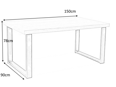 SIGNAL STÓŁ UMBERTO LITE DREWNO DĄB/ METAL CZARNY 150x90 SIGNAL STÓŁ UMBERTO LITE DREWNO DĄB/ METAL CZARNY 150x90