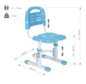 SST3L Blue - Regulowane krzesełko dziecięce FunDesk - niebieskie krzesło do biurka dla dziecka 3-14 lat - regulowana wysokość