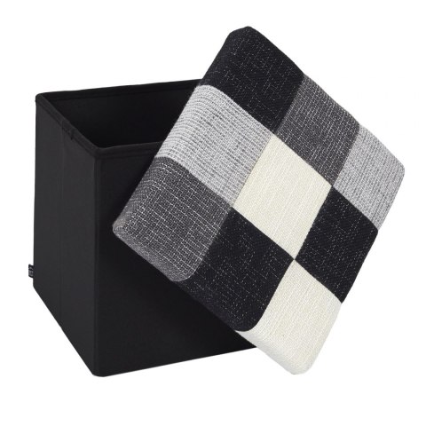 Intesi Pufa Intesi Vels Patchwork czarna/ szara Intesi Pufa Intesi Vels Patchwork czarna/ szara