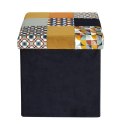 Intesi Pufa Intesi Vels Patchwork czarna/kolory Intesi Pufa Intesi Vels Patchwork czarna/kolory