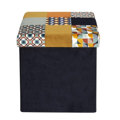 Intesi Pufa Intesi Vels Patchwork czarna/kolory Intesi Pufa Intesi Vels Patchwork czarna/kolory