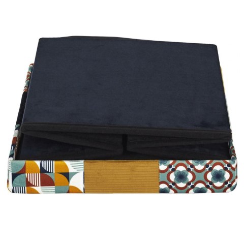 Intesi Pufa Intesi Vels Patchwork czarna/kolory Intesi Pufa Intesi Vels Patchwork czarna/kolory