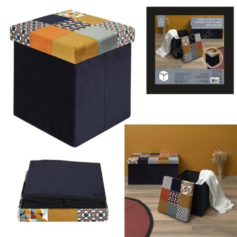 Intesi Pufa Intesi Vels Patchwork czarna/kolory Intesi Pufa Intesi Vels Patchwork czarna/kolory