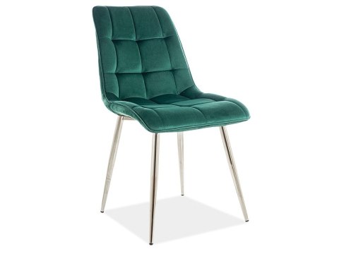 SIGNAL KRZESŁO CHIC VELVET CHROM STELAŻ / ZIELONY BLUVEL 78 SIGNAL KRZESŁO CHIC VELVET CHROM STELAŻ / ZIELONY BLUVEL 78