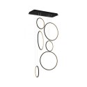King Home Lampa LED wisząca sufitowa CIRCULO SIX czarna aluminium metal King Home Lampa LED wisząca sufitowa CIRCULO SIX czarna aluminium metal