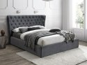 SIGNAL ŁÓŻKO DWUOSOBOWE CARVEN VELVET 160x200 KOLOR SZARY TAPICERKA BLUVEL 14 ZAGŁÓWEK STELAŻ SIGNAL ŁÓŻKO DWUOSOBOWE CARVEN VELVET 160x200 KOLOR SZARY TAPICERKA BLUVEL 14 ZAGŁÓWEK STELAŻ