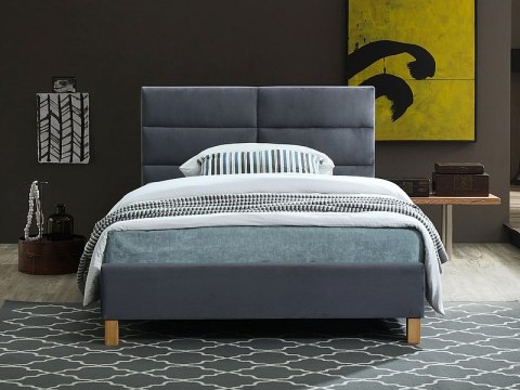 ŁÓŻKO TAPICEROWANE DWUOSOBOWE SIERRA SIGNAL TKANINA VELVET 120x200 KOLOR SZARY/DĄB TAP.150 ZAGŁÓWEK STELAŻ W KOMPLECIE ŁÓŻKO TAPICEROWANE DWUOSOBOWE SIERRA SIGNAL TKANINA VELVET 120x200 KOLOR SZARY/DĄB TAP.150 ZAGŁÓWEK STELAŻ W KOMPLECIE