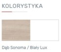 SZAFA Z SZUFLADAMI ISKO IS1 bez lustra - Dąb Sonoma / Biały Lux Meblar DRZWI SKŁADAJĄ SIĘ W HARMONIJKĘ PŁYTA LAMINOWANA SZAFA Z SZUFLADAMI ISKO IS1 bez lustra - Dąb Sonoma / Biały Lux Meblar DRZWI SKŁADAJĄ SIĘ W HARMONIJKĘ PŁYTA LAMINOWANA