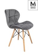 Modesto Design MODESTO krzesło KLIPP VELVET ciemny szary Modesto Design MODESTO krzesło KLIPP VELVET ciemny szary