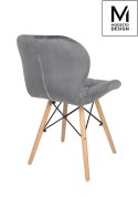 Modesto Design MODESTO krzesło KLIPP VELVET ciemny szary Modesto Design MODESTO krzesło KLIPP VELVET ciemny szary