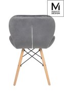 Modesto Design MODESTO krzesło KLIPP VELVET ciemny szary Modesto Design MODESTO krzesło KLIPP VELVET ciemny szary