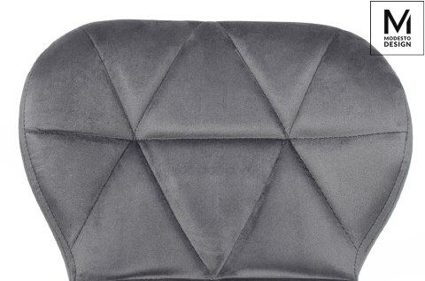 Modesto Design MODESTO krzesło KLIPP VELVET ciemny szary Modesto Design MODESTO krzesło KLIPP VELVET ciemny szary